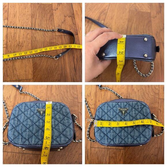 B4 Guess Denim Crossbody Bag Y2k Quilted - Picture 8 of 8